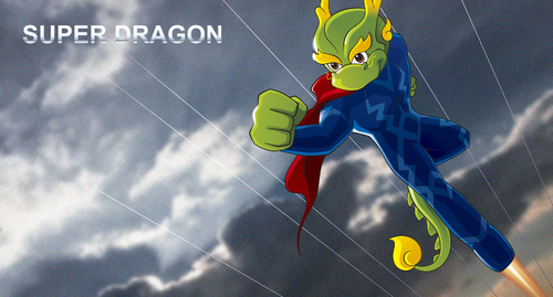 Cartoon: super dragon (medium) by Leonluk tagged super,dragon