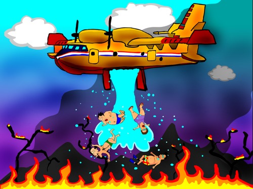 Cartoon: fire (medium) by undertoon tagged fire,undertoon