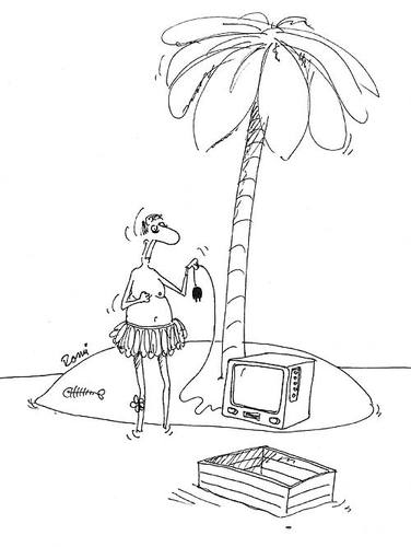 Cartoon: - (medium) by romi tagged palm,island,castaway,tv