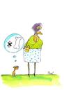 Cartoon: - (small) by romi tagged fat,woman,dog,bone