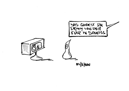 Cartoon: Scheißsendung (medium) by georg_juergens tagged erziehung,unterhaltung,programm,scheiße