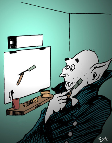 Cartoon: dracula (medium) by bob tagged dracula,vampir,rasur