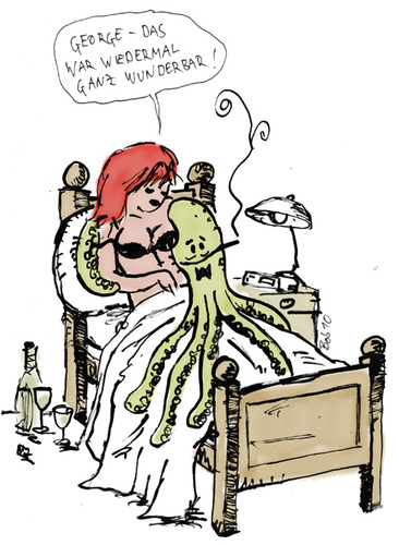 Cartoon: octopussy (medium) by bob tagged tintenfisch,octopus,liebe