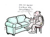 Cartoon: Schizo (small) by bob tagged schizophren psychiater couch