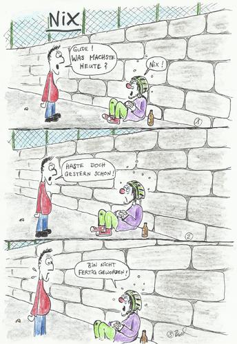 Cartoon: Nix (medium) by Busch Cartoons tagged gammeln,nichtstun,chillen,arbeitslos,lustlos,ohne,arbeit