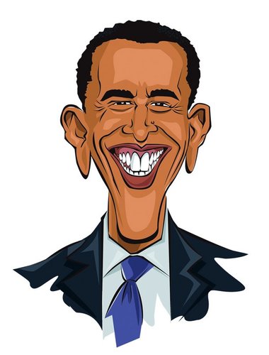 Cartoon: Barack Obama (medium) by Abdul Salim tagged barack,obama,caricature,vector