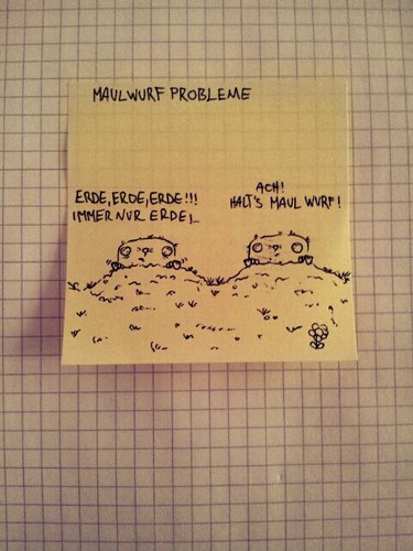 Cartoon: Maulwurf (medium) by Post its of death tagged maulwurf