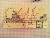 Cartoon: Hamburger Skyline (small) by Post its of death tagged hamburg,möwe