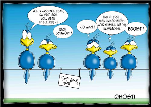 Cartoon: Höstis Batty Birds (medium) by Hösti tagged hösti,cartoons,hoesti,stephan,höstermann