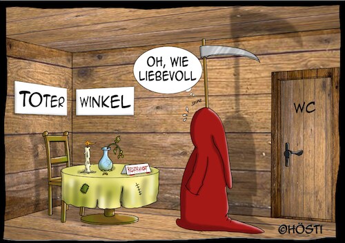 Cartoon: Toter Winkel (medium) by Hösti tagged höstis,scharlachroter,sensenmann