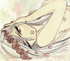 Cartoon: Rose (small) by leyladepurgatorio tagged rose,girl,anime,manga,mädchen,weißes,haar,weiße,haare,white,hair,nude,naked,yellow,eyes,gelbe,augen