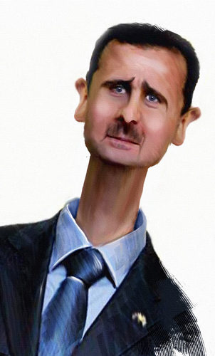 Cartoon: bashar assad (medium) by Ali Miraee tagged political,dictator,mirayi,miraie,miraee,ali,caricature,assad,bashar