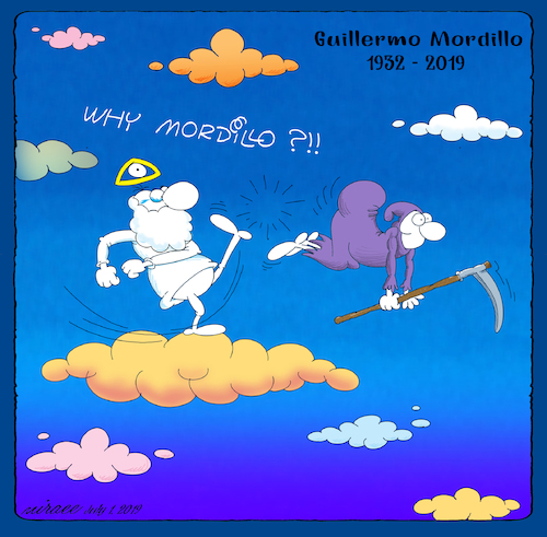 Cartoon: Guillermo Mordillo (medium) by Ali Miraee tagged guillermo,mordillo,seyed,ali,miraee