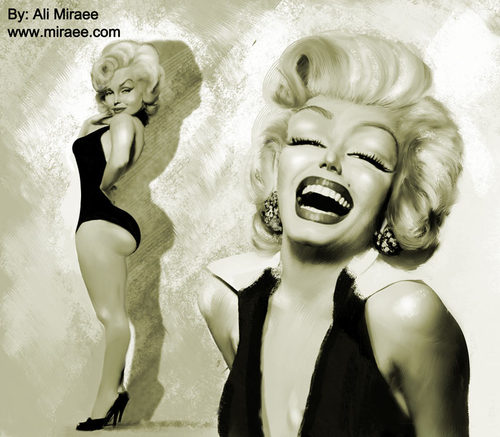Cartoon: Marilyn Monroe (medium) by Ali Miraee tagged marilyn,monroe,caricature,ali,miraee,mirayi,miraie,wacom