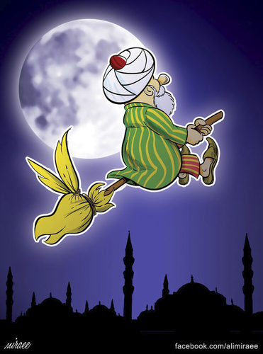 Cartoon: Nasreddin Hodja (medium) by Ali Miraee tagged ali,miraee,miraie,mirayi,nasreddin,hodja,istanbul,turkey