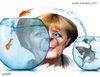 Cartoon: Angela Merkel and Refugees (small) by Ali Miraee tagged angela,merkel,refugee,seyed,ali,miraee,miraie,mirayi,caricature,editorial,cartoon,portrait
