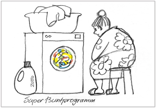 Cartoon: Super colorful program (medium) by Zotto tagged people,comedy,satire