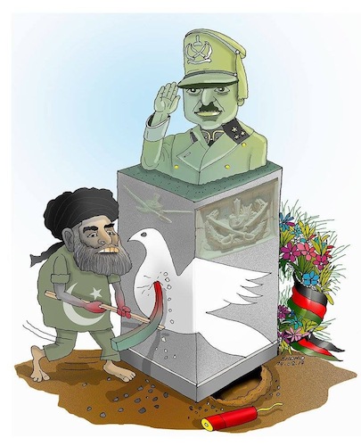 Cartoon: Afghan Independence Day! (medium) by Shahid Atiq tagged afghanistan