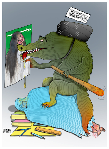 Cartoon: Afghan women! (medium) by Shahid Atiq tagged afghanistan