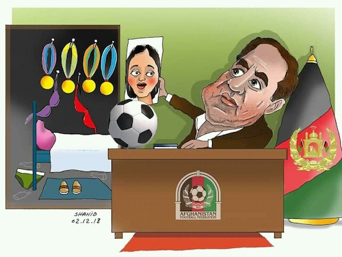 Cartoon: Corruption in Afghanistan Sort! (medium) by Shahid Atiq tagged afghnistan