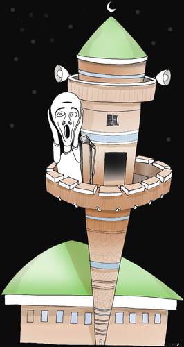 Cartoon: Der Schrei (medium) by Shahid Atiq tagged 0107