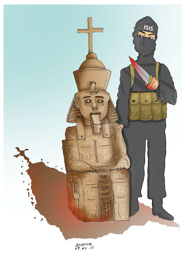 Cartoon: Egypt terror attack ! (medium) by Shahid Atiq tagged afghanistan,helmand,kabul,attacks
