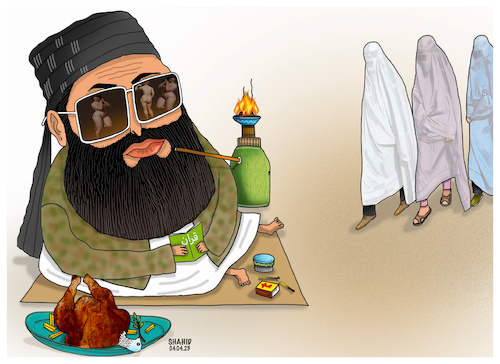 Cartoon: Evil eyes! (medium) by Shahid Atiq tagged afghanistan