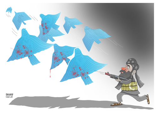 Cartoon: Freedom! (medium) by Shahid Atiq tagged afghanistan