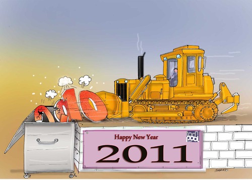 Cartoon: Happy New Year 2011 (medium) by Shahid Atiq tagged new,year