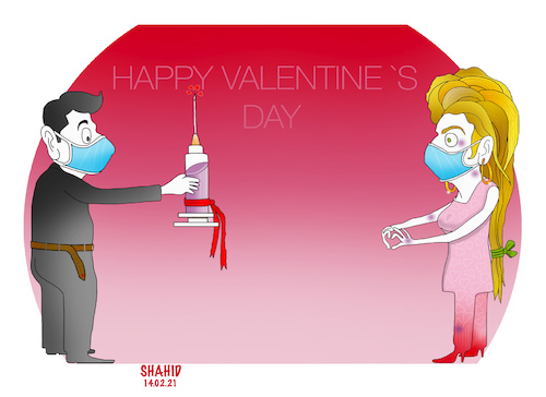 Cartoon: Happy Valentines Day ! (medium) by Shahid Atiq tagged world