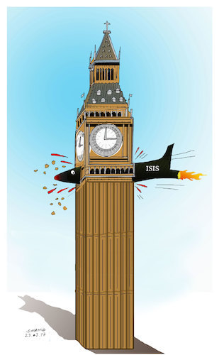 Cartoon: London Terror attack ! (medium) by Shahid Atiq tagged afghanistan,helmand,kabul,attacks