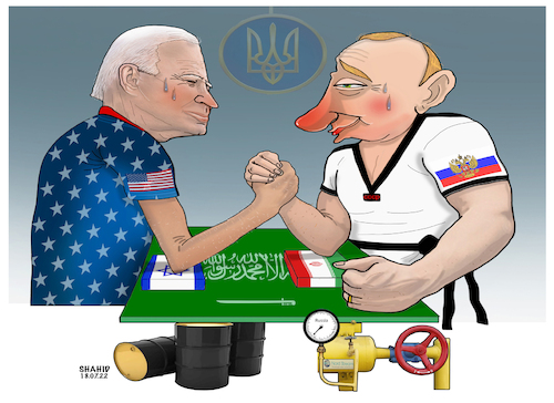Cartoon: Oil and gas monopoly! (medium) by Shahid Atiq tagged ukraine