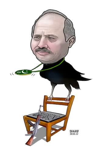 Cartoon: PAK ambassador in the role ... (medium) by Shahid Atiq tagged afghanistan