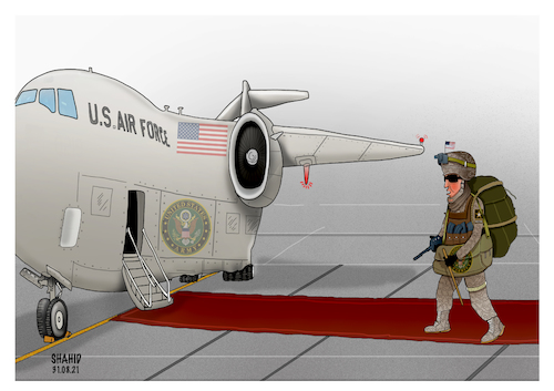 Cartoon: The last soldier ! (medium) by Shahid Atiq tagged afghanistan
