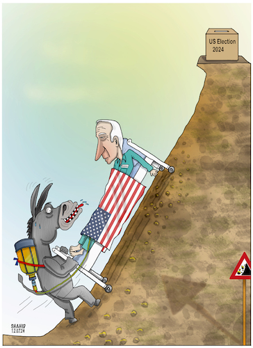 Cartoon: US Election 2024! (medium) by Shahid Atiq tagged usa