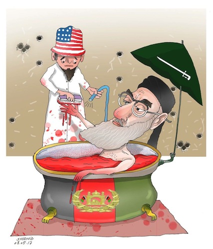 Cartoon: War lords Hekmatyar! (medium) by Shahid Atiq tagged afghanistan,balkh,attack