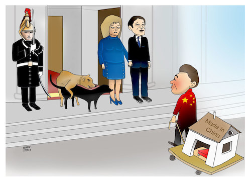 Cartoon: Xi Jinping visit Macron! (medium) by Shahid Atiq tagged france