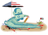 Cartoon: Both peoples are the victims! (small) by Shahid Atiq tagged israel,and,palestine