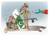 Cartoon: China vaccinates the Pakistan ar (small) by Shahid Atiq tagged afghanistan
