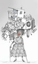 Cartoon: House Wife (small) by Shahid Atiq tagged 0143