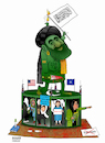 Cartoon: One Year of religious rule! (small) by Shahid Atiq tagged afghanistan