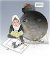 Cartoon: Women are not allowed to... (small) by Shahid Atiq tagged afghanistan