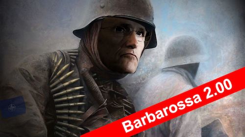 Cartoon: Barbarossa 2.0 (medium) by heschmand tagged nato,aufrüstung,rußlandfeldzug,weltkrieg,kalter,krieg,kalte,krieger