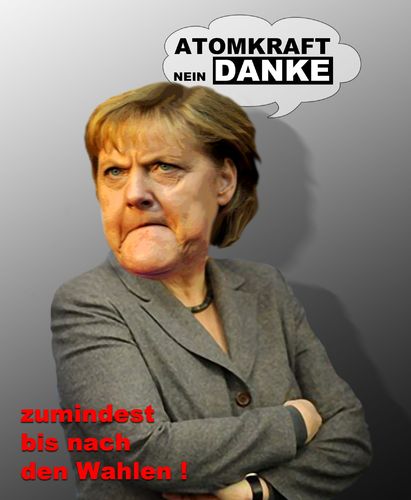 Cartoon: Merkel (medium) by heschmand tagged wahlen,atomkraft,cdu,merkel