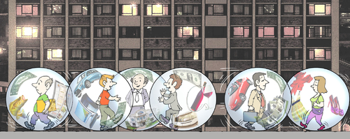 Cartoon: Communication (medium) by gonopolsky tagged communication,bubble,loneliness