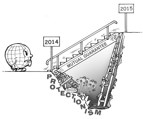 Cartoon: difficult choice (medium) by gonopolsky tagged 2014