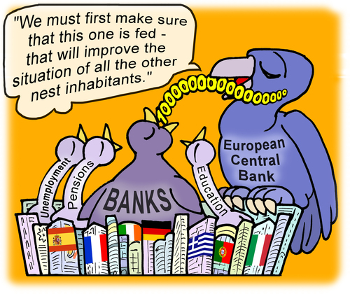 Cartoon: the common nest (medium) by gonopolsky tagged europe,banks