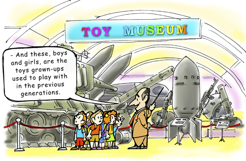 Cartoon: toys (medium) by gonopolsky tagged peace,war