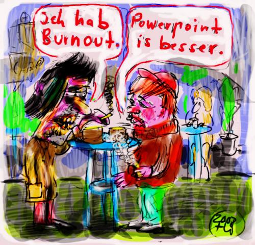 Cartoon: Burnout (medium) by Faxenwerk tagged faxenwerk,burnout,