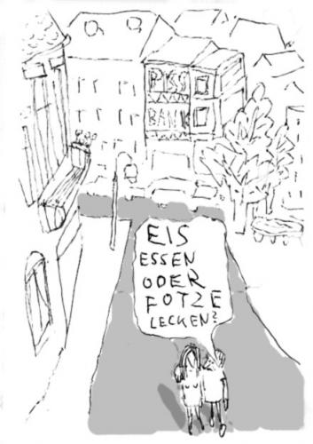 Cartoon: der sommer ist da (medium) by Faxenwerk tagged faxenwerk,schmalfuß,eis